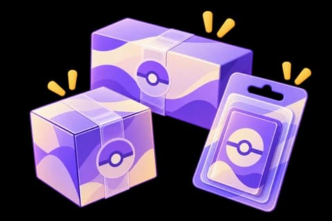 Coffrets Pokémon scellés, emballés de violet